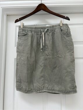 Country Denim Women's Olive Drawstring Midi Skirt